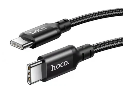 Кабель Hoco X14 Double speed 60W charging data cable Type-C to Type-C(L-1M) Black