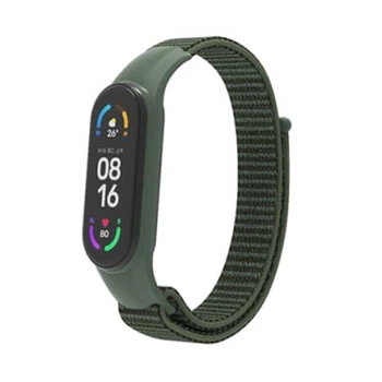 Ремінець Nylon Mi Band 3/4/5/6/7 Dark Green ( 03 )