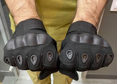 Перчатки тактические пальцевые, цвет Черный, размер XL