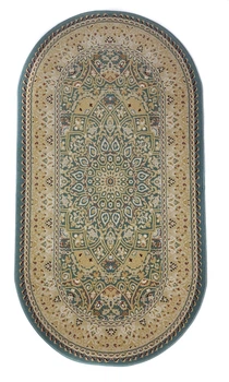 Классический ковер с иранским дизайном Iranian Star 0,8х1,5 м. Овал BLUE 3586A