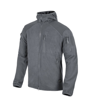 Куртка Alpha Hoodie Jacket - Grid Fleece Helikon-Tex Shadow Grey XXXL Тактическая