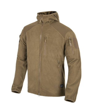 Куртка Alpha Hoodie Jacket - Grid Fleece Helikon-Tex Coyote XS Тактична