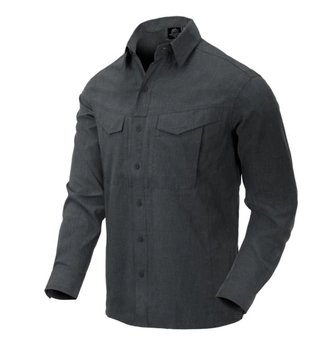 Рубашка Defender MK2 Gentleman Shirt Helikon-Tex Black Grey Melange XL Тактическая мужская