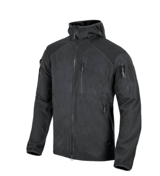 Куртка Alpha Hoodie Jacket - Grid Fleece Helikon-Tex Black M Тактическая