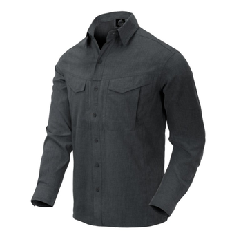 Рубашка Defender MK2 Gentleman Shirt Helikon-Tex Black Grey Melange S Тактическая мужская