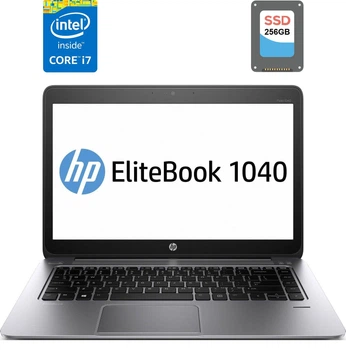 Ультрабук HP EliteBook Folio 1040 G1 / 14" TN / Core i7-4600U (2(4) ядра по 2.1-3.3 GHz) / 4GB DDR3 / 256GB SSD / HD Graphics 4400 / WebCam / DisplayPort б/у