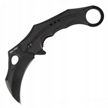 Складной нож Mil-Tec® G10 Karambit Black с клипсой