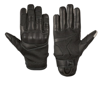 Тактичні сенсорні шкіряні рукавички Holik Beth black розмір S