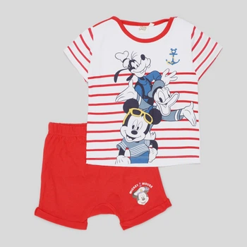 Детский летний комплект (футболка + шорты) для мальчика Disney Mickey WE0028.BIO 67 см Красный (3609086619730)