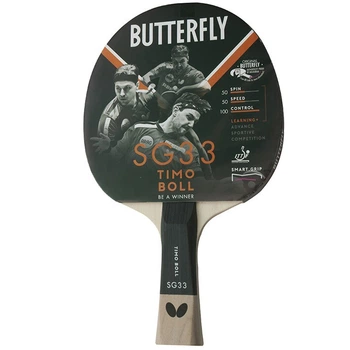 Ракетка для настільного тенісу Butterfly Timo Boll SG33 Червоний /Чорний