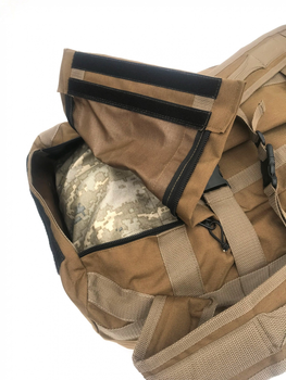 Баул армійський койот 100л Cordura нейлон PU просочення (тканина USA) з додатковими стяжними ременями