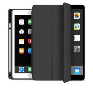 Смарт-чохол CaseFashion з тримачем для стілусу для iPad iPad Air 4 10,9 (2020) - Black