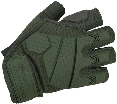 Тактичні рукавички Kombat Alpha Fingerless Tactical Gloves Оливкові L (kb-aftg-olgr-l)
