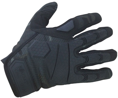 Тактические перчатки Kombat Alpha Tactical Gloves Мультикам Черные L (kb-atg-btpbl-l)