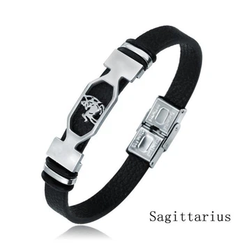 Браслет шкіряний «Знак зодіаку» Стрілець, Sagittarius (22 листопада – 20 грудня)