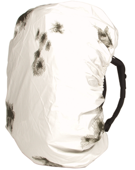 Білий захисний чохол для рюкзака Mil-Tec 80 л 60 х 80 см зі 100% поліестеру з поліуритановим покриттям водонепроникний регелюється за розміром рюкзака