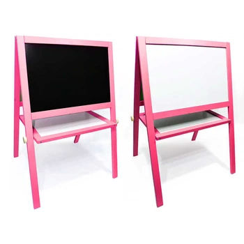Мольберт 60*40 см большой, магнитный Игруша 08767 розовый