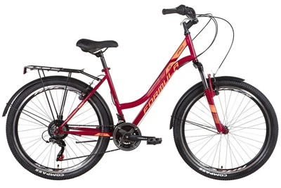 Велосипед Formula OMEGA AM Vbr ST 26" 18" червоний з багажником, з крилом