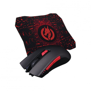 Мишка Piko FX72 (1283126489495) Black USB + килимок