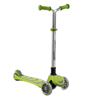 Самокат трехколесный со светящимися колесами Best Scooter Салатовый