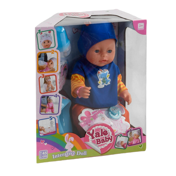 Кукла пупс мальчик, интерактивный Yale Baby 8 функций, с аксессуарами