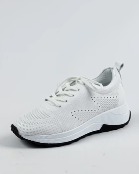 Кроссовки Evromoda 4315103 белый кожа 37