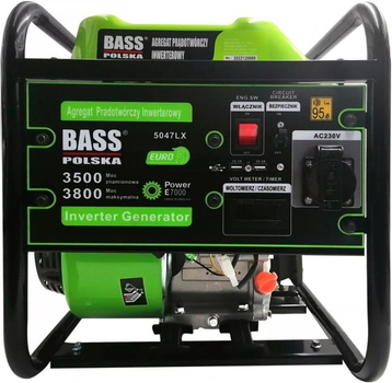Портативний інверторний генератор 3,8 кВт AVR Bass Polska BP-5047LX