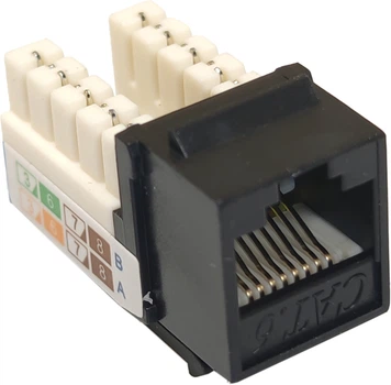 Модуль KeyStone RJ45 UTP кат. 6 Slim Черный EPNew (6KTVM-U0BK)
