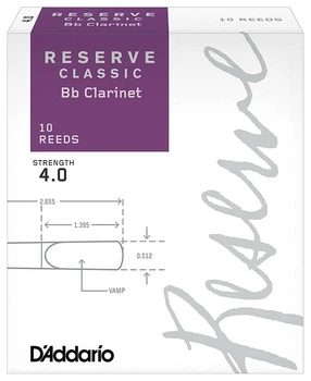 Тростини для кларнету D'Addario Reserve Classic Bb Clarinet #4.0 - 10 Pack