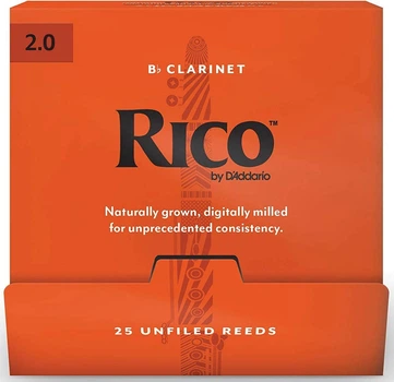 Трости для кларнета D'Addario Rico - Bb Clarinet #2.0 - 25 Box
