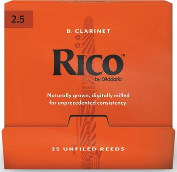 Трости для кларнета D'Addario Rico - Bb Clarinet #2.5 - 25 Box