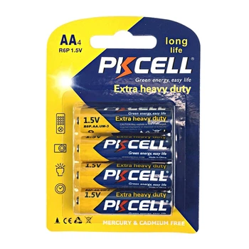 Батарейка PKCELL Extra Heavy Duty AA R6P 1.5V, 4шт//блістер (255453)