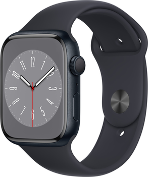 Smartwatch Apple Watch Series 8 GPS 45mm Midnight Aluminium Case with Midnight Sport Band (MNP13)