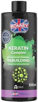 Шампунь восстанавливающий Ronney Keratin Complex для тонких и ломких волос с кератином 1000 мл (5060589154643)