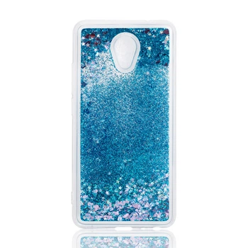 Чехол Glitter для Meizu M5 Note Бампер Жидкий блеск синий