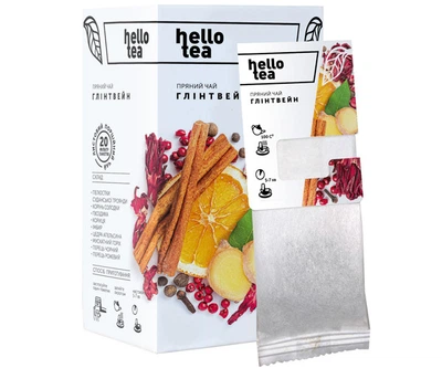 Чай фруктовий "Глінтвейн" HelloTea 20 пакетів