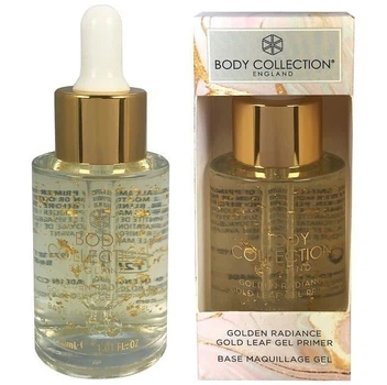 Сияющий гель-база для макияжа Body Collection Gold Leaf Gel Primer Drops 30 мл. Прозрачный