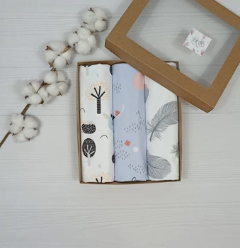 Набор для новородженных: 3 непромокаемых пеленки a.l.babybox Панда на шариках Разноцветный