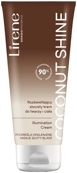 Сияющий золотистый крем для лица и тела Lirene Moccoa Body Shimmer Cream 150ml (912363-835570-2)