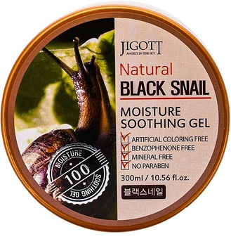 Гель для лица и тела с экстрактом муцина черной улитки Jigott Natural Black Snail Moisture Soothing Gel 300ml (300ml) (909972-831283-2)