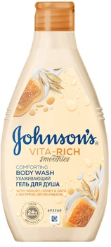 Гель для душу з йогуртом, вівсом та медом Johnson's Vita Rich Body Wash 250ml (900004-815252-2)