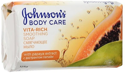 Мыло с экстрактом папайи Johnson's Body Care Vita-Rich Soothing Soap 6x90g (6x90g, 6x125g, 90g, 125g) (639955-954688-2)