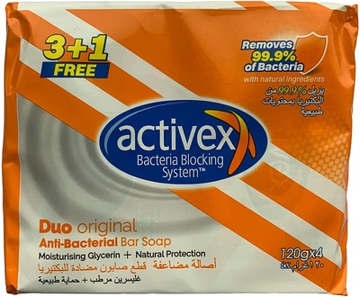 Антибактериальное мыло "Оригинальное" Activex Duo 90g (4x120g, 90g, 120g) (822999-996394-2)