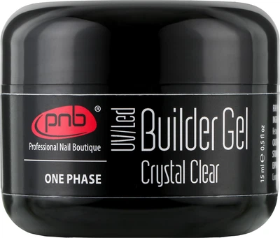 Однофазный моделирующий прозрачный гель PNB Builder Gel Crystal Clear 15ml (674755-856235-2)