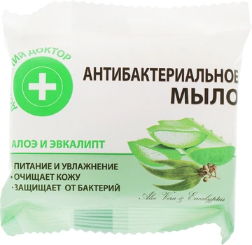 Антибактериальное мыло "Алоэ и эвкалипт" Домашний Доктор 70g (908172-878641-2)