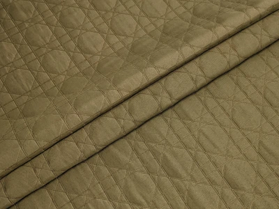 Тканина Строчена плащівка Луї клітинка, хакі, пог. м. (с123, 2209046, д2 цв2)