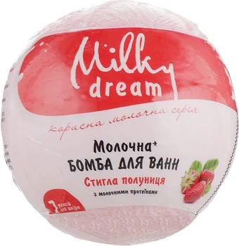Бомба для ванн "Спелая клубника" с молочными протеинами Milky Dream 100g (100 г) (890516-799755-2)