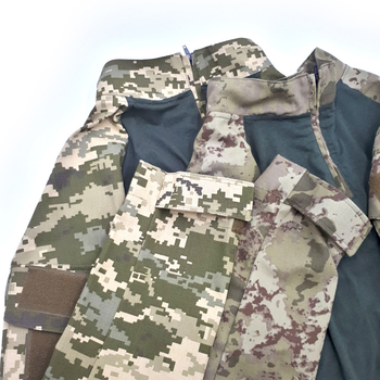 Бойова сорочка Убакс (розмір 4XL) тактична футболка з довгим рукавом UBACS чоловіча армійська кофта з замком олива піксель убокс