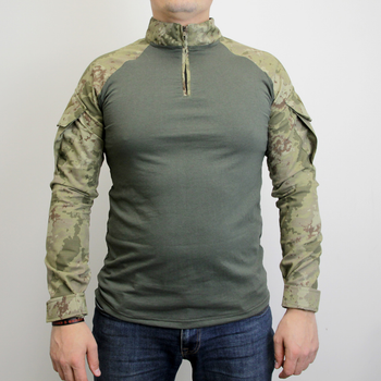Бойова сорочка Убакс (розмір XL) тактична футболка з довгим рукавом UBACS чоловіча армійська кофта з замком олива мультикам убокс