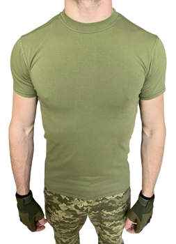 Футболка Оліва ЗСУ, літня військова футболка чоловіча, тактична футболка військовослужбовців все. Розмір 54